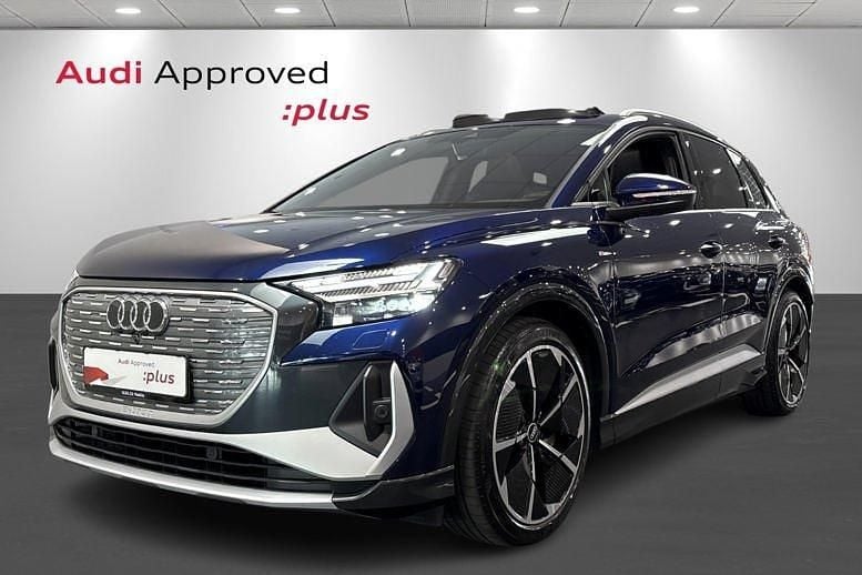 Blåmetal Brugt 2021 Audi Q4 e-tron S-Line SUV | 309.900 kr. - Billede 1/4