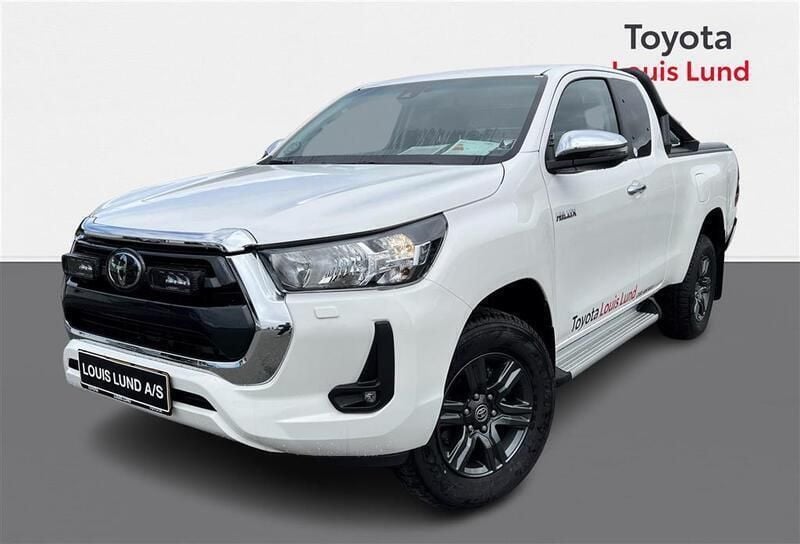 Hvid Brugt 2022 Toyota HiLux T3 Afhentning | 399.900 kr. - Billede 1/2