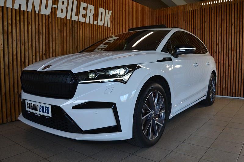 Hvid Brugt 2021 Skoda Enyaq iV SportLine SUV | 299.800 kr. (Fair pris) - Billede 1/4
