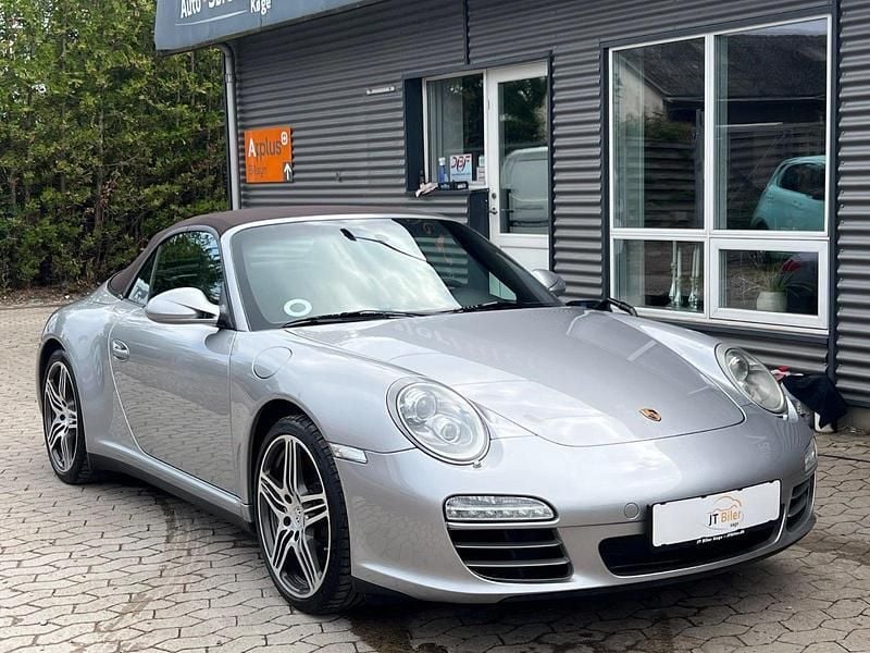 Sølvmetal Brugt 2010 Porsche 911 Carrera 4S Cabriolet Cabriolet | 6.549 kr. - Billede 1/4