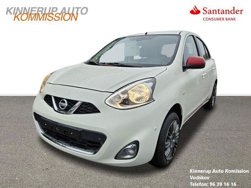 Hvid Brugt 2013 Nissan Micra Visia Hatchback | 34.900 kr. (Super pris) - Billede 1/4
