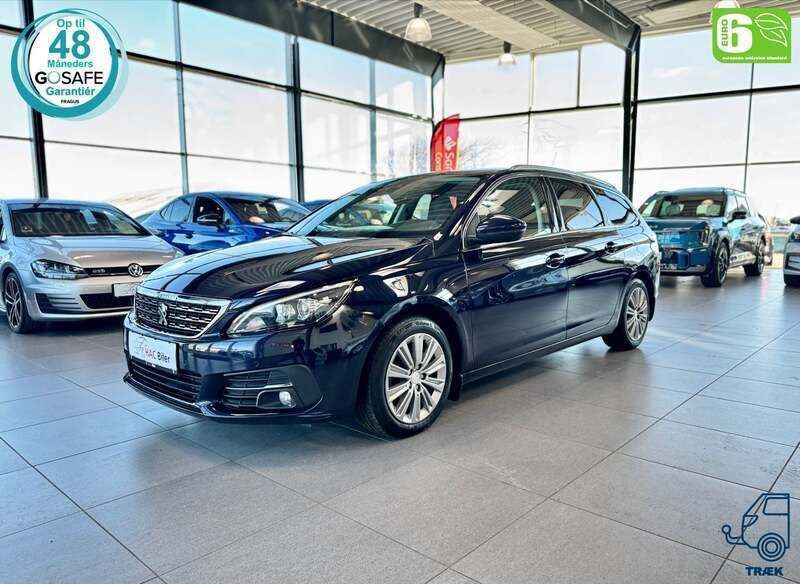 Blåmetal Brugt 2018 Peugeot 308 Allure Sky Stationcar | 104.900 kr. (Fair pris) - Billede 1/4