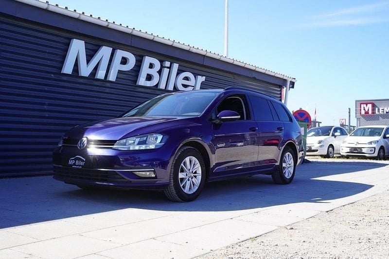 Blåmetal Brugt 2019 VW Golf Comfortline Stationcar | 99.900 kr. - Billede 1/4