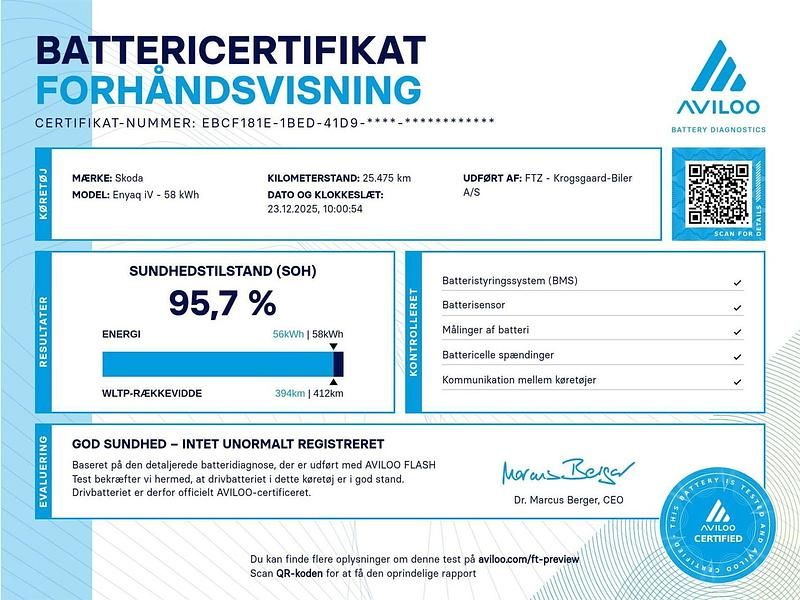Brugt Skoda Enyaq iV 132 kW (180 HK) 2022 SUV