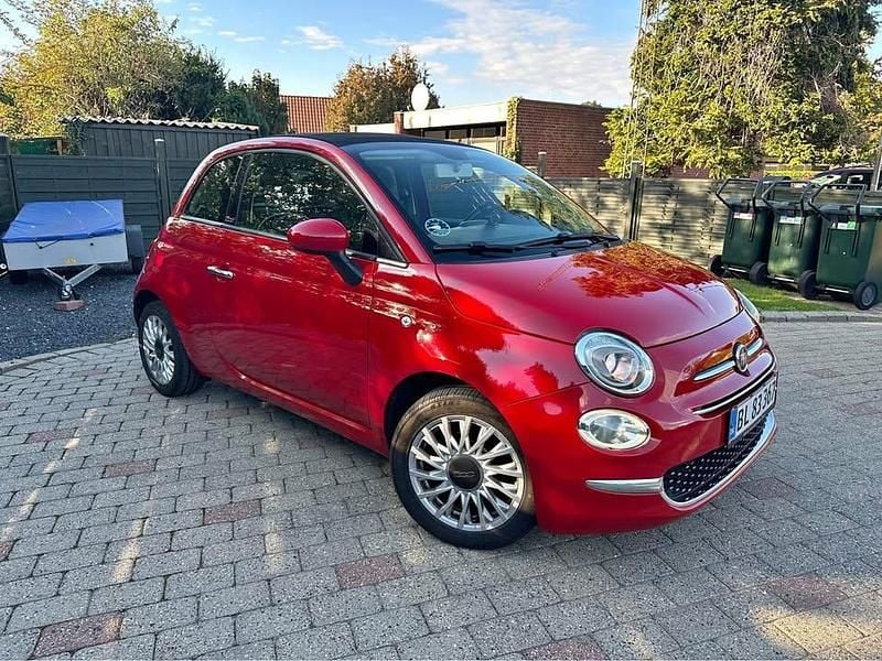 Rød Brugt 2016 Fiat 500C Cabriolet | 59.900 kr. (Fair pris) - Billede 1/4