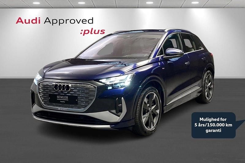 Blåmetal Brugt 2024 Audi Q4 e-tron Advanced SUV | 384.900 kr. (Lidt for dyr) - Billede 1/4
