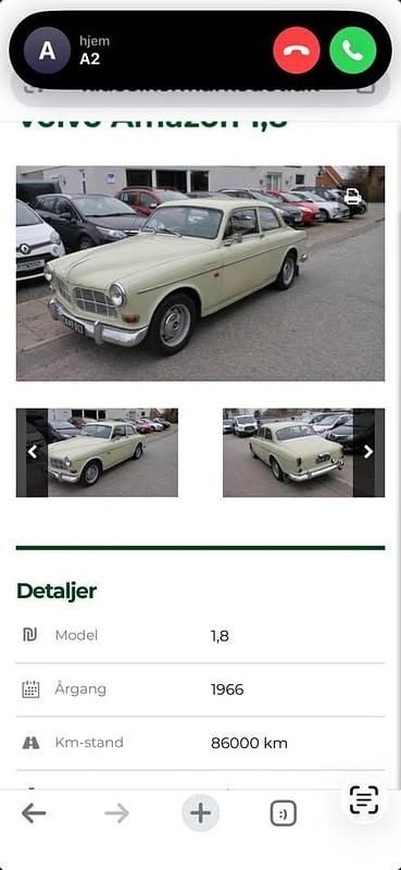 Brugt Volvo Amazon 1966 Sedan