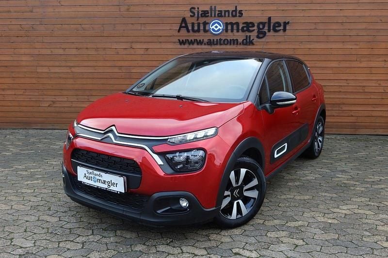 Rød Brugt 2021 Citroën C3 PureTech Hatchback | 100.000 kr. (Fair pris) - Billede 1/4
