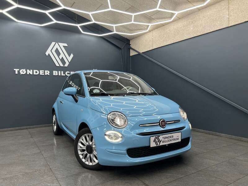 Lysblå Brugt 2016 Fiat 500 Pop Star | 79.500 kr. (Fair pris) - Billede 1/4