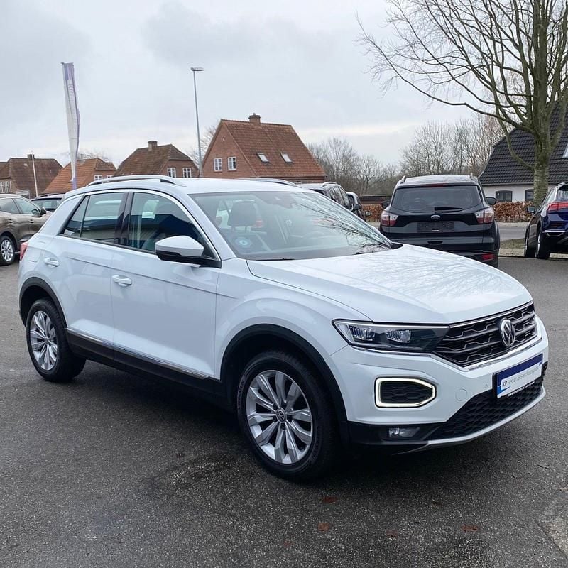 Hvid Brugt 2019 VW T-Roc Sport SUV | 199.900 kr. (Fair pris) - Billede 1/4