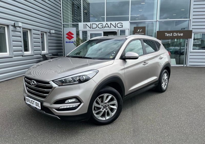 White beach metallic Brugt 2016 Hyundai Tucson Trend SUV | 149.900 kr. - Billede 1/4
