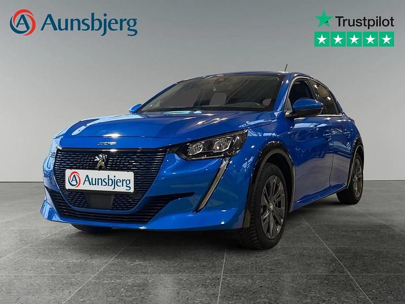 Blå metal Brugt 2021 Peugeot e-208 Allure Hatchback | 132.500 kr. (Fair pris) - Billede 1/4