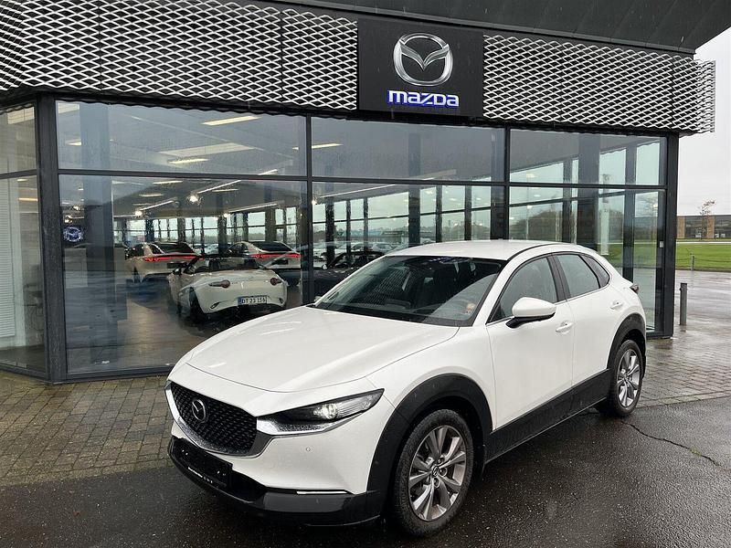 Snowflake white pearl Brugt 2019 Mazda CX-30 Cosmo SUV | 194.900 kr. - Billede 1/1