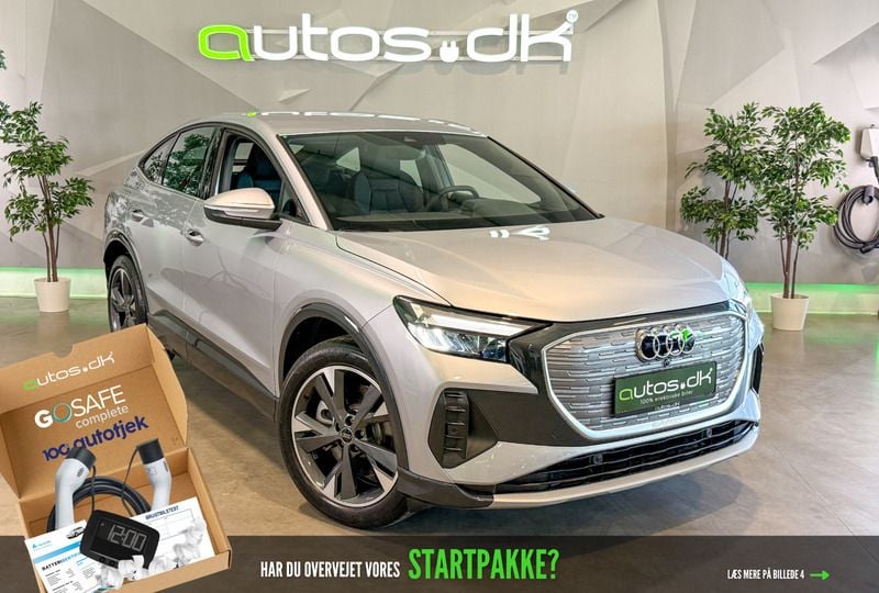 Sølvmetal Brugt 2023 Audi Q4 Sportback e-tron Advanced SUV | 349.000 kr. (Fair pris) - Billede 1/3