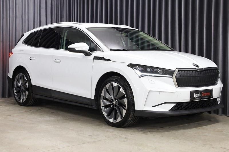 Hvid Brugt 2021 Skoda Enyaq iV Suite SUV | 244.900 kr. (Fair pris) - Billede 1/4