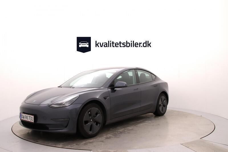 Grå Brugt 2021 Tesla Model 3 Long Range AWD Sedan | 214.900 kr. (Fair pris) - Billede 1/4
