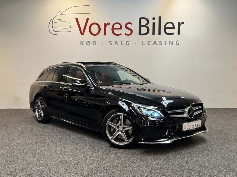Sortmetal Brugt 2015 Mercedes C400 AMG line Stationcar | 249.800 kr. - Billede 1/4