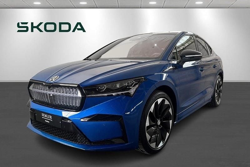 Blåmetal Brugt 2023 Skoda Enyaq iV SportLine SUV | 319.900 kr. (Lidt for dyr) - Billede 1/4