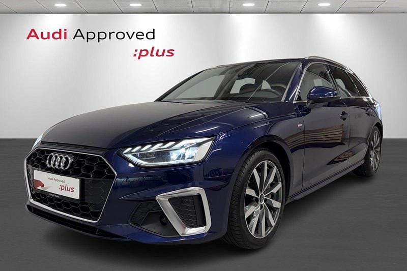 Mørkblåmetal Brugt 2023 Audi A4 S-line plus Stationcar | 379.900 kr. - Billede 1/4