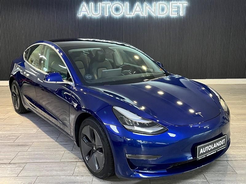 Blåmetal Brugt 2019 Tesla Model 3 Long Range AWD Sedan | 174.800 kr. (Fair pris) - Billede 1/4