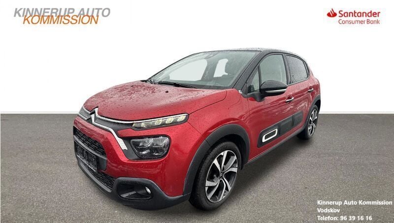 Rød Brugt 2020 Citroën C3 Shine Hatchback | 64.900 kr. (Fair pris) - Billede 1/4