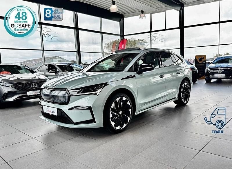 Lysgrønmetal Brugt 2023 Skoda Enyaq iV SportLine SUV | 354.700 kr. (Fair pris) - Billede 1/4
