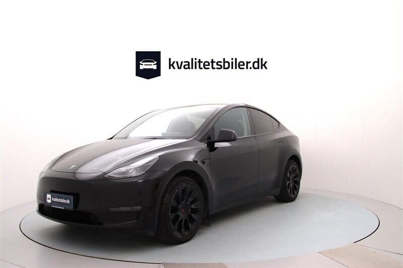 Solid black Brugt 2022 Tesla Model Y Long Range AWD SUV | 249.900 kr. - Billede 1/4