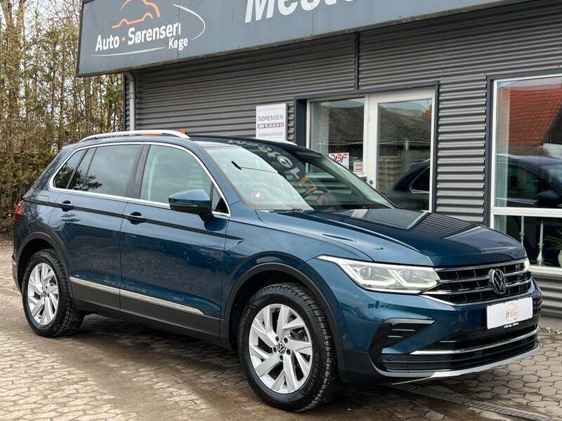 Blåmetal Brugt 2022 VW Tiguan Elegance SUV | 249.900 kr. (Super pris) - Billede 1/4