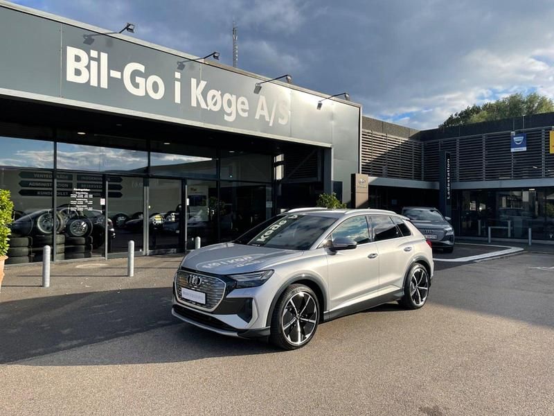 Sølvmetal Brugt 2022 Audi Q4 e-tron S-Line SUV | 289.900 kr. (God pris) - Billede 1/4