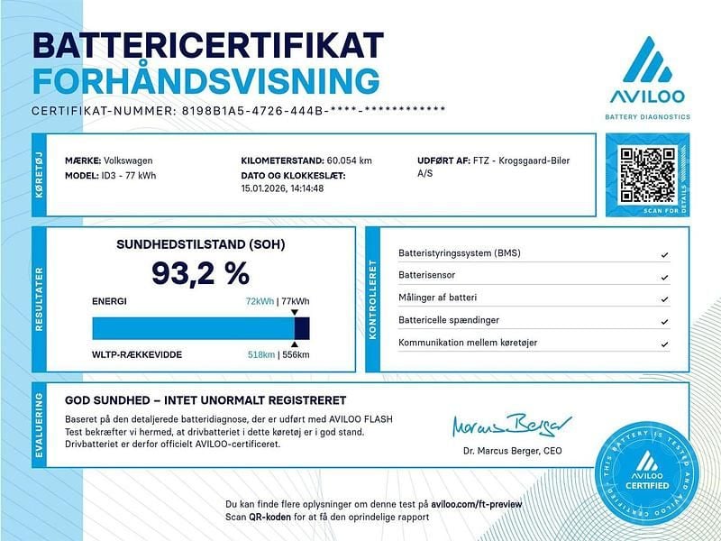 Brugt VW ID.3 Pro 150 kW (204 HK) 2022 Hatchback