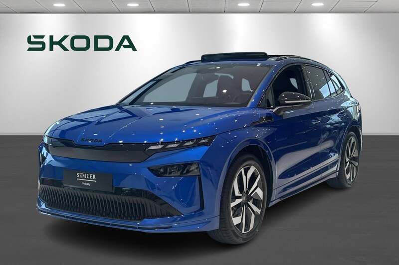 Blåmetal Ny 2025 Skoda Enyaq iV SportLine SUV | 456.288 kr. (Dyr) - Billede 1/4