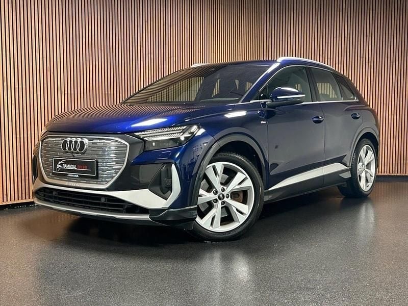 Blåmetal Brugt 2021 Audi Q4 e-tron S-Line SUV | 234.995 kr. (Fair pris) - Billede 1/4