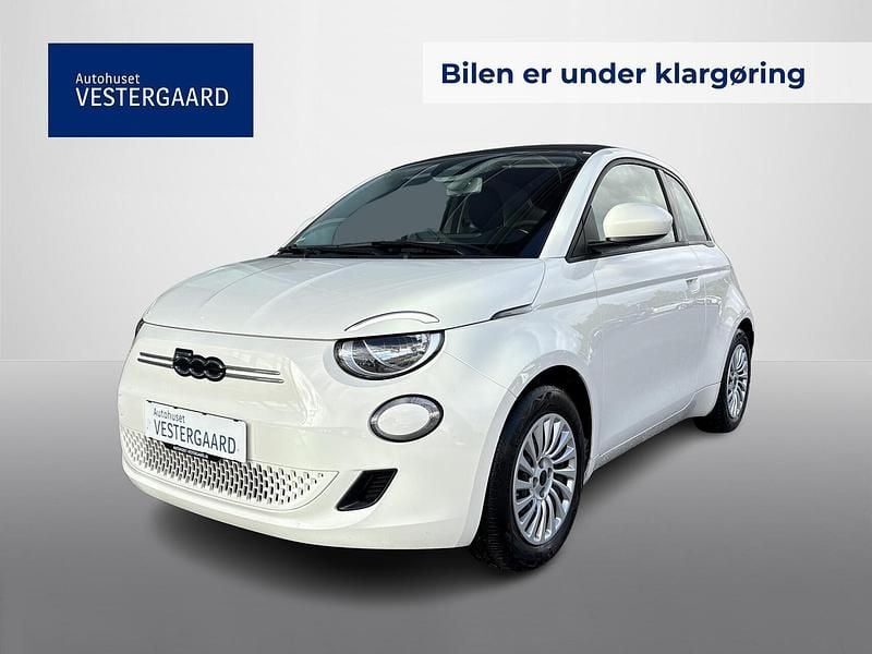 Hvid Brugt 2023 Fiat 500e Icon Cabriolet | 159.900 kr. (Lidt for dyr) - Billede 1/4
