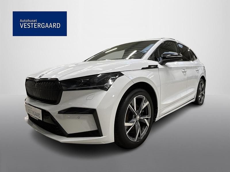 Hvid Brugt 2023 Skoda Enyaq iV SportLine SUV | 314.800 kr. (Dyr) - Billede 1/4