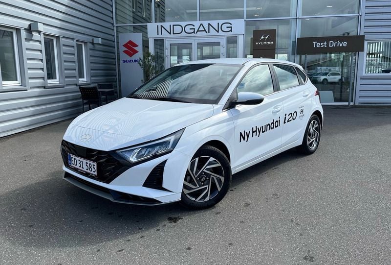 Atlas white Brugt 2024 Hyundai i20 Advanced | 214.900 kr. (Dyr) - Billede 1/4