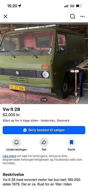 Brugt VW LT 31 HK (22 kW) 1977 Van