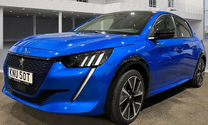 Blåmetal Brugt 2022 Peugeot e-208 GT Hatchback | 149.900 kr. (Fair pris) - Billede 1/4