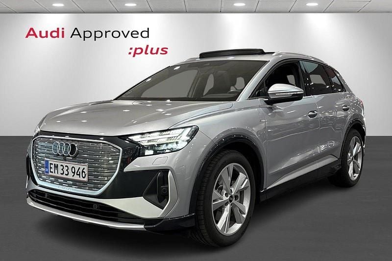 Sølvmetal Brugt 2025 Audi Q4 e-tron S-Line SUV | 396.900 kr. (Fair pris) - Billede 1/4