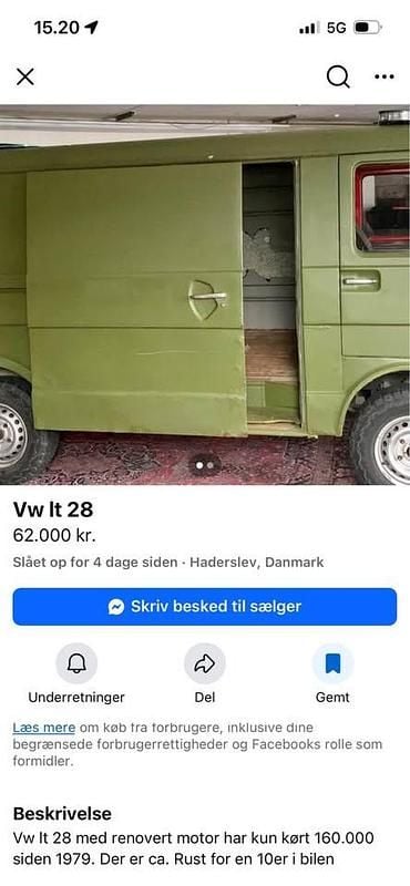 Brugt VW LT 31 HK (22 kW) 1977 Van