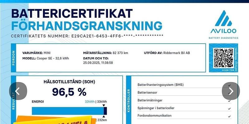 Sortmetal Brugt 2020 Mini Cooper SE Hatchback | 134.900 kr. (Lidt for dyr) - Billede 1/4