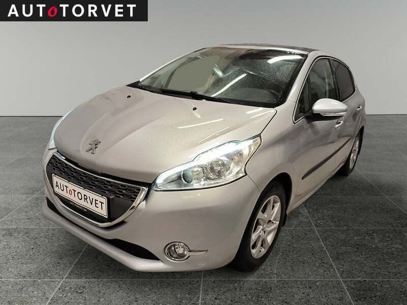 Sølvmetal Brugt 2014 Peugeot 208 Allure Sky Hatchback | 42.700 kr. (God pris) - Billede 1/4
