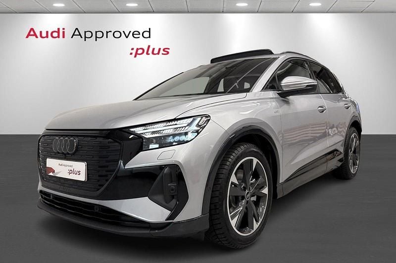 Sølvmetal Brugt 2025 Audi Q4 e-tron S-Line SUV | 434.900 kr. (Fair pris) - Billede 1/4