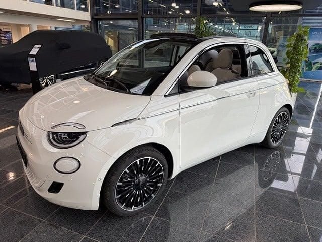 Hvid Ny 2025 Fiat 500e La Prima Cabriolet | 258.800 kr. - Billede 1/4
