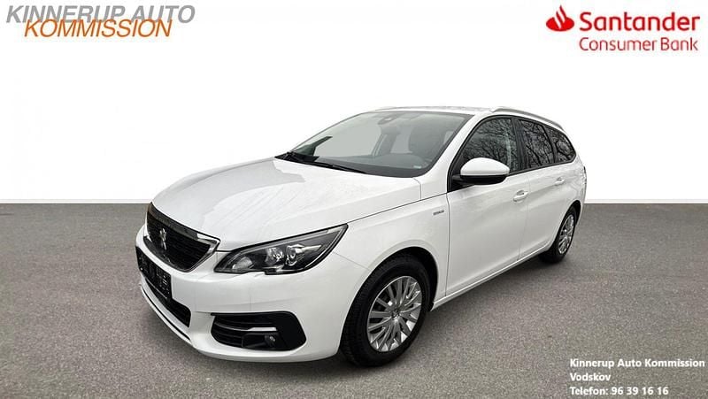 Hvid Brugt 2019 Peugeot 308 Style Stationcar | 57.900 kr. - Billede 1/4