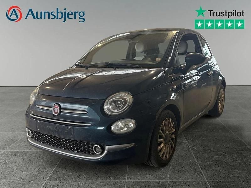 Blå Brugt 2021 Fiat 500 Dolcevita Hatchback | 89.500 kr. (Super pris) - Billede 1/4