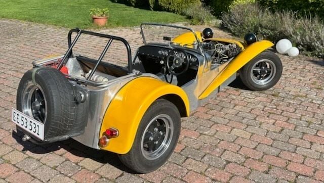 Gul Brugt 1970 Lotus Super Seven | 210.000 kr. - Billede 1/4