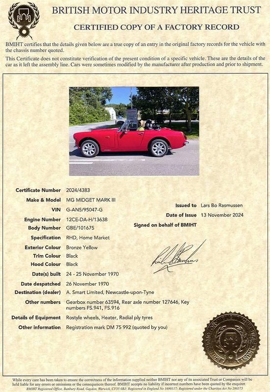 Brugt MG Midget 1971 Cabriolet