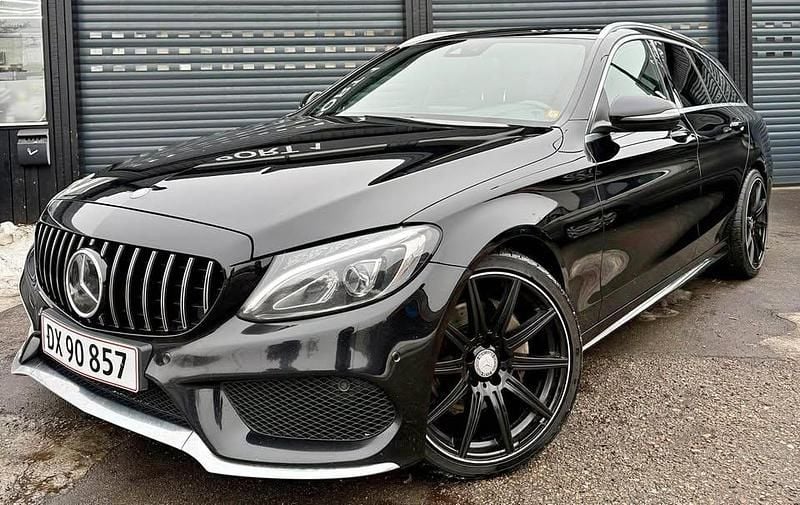 Brugt Mercedes C220 AMG line 170 HK (125 kW) 2015 Sort Stationcar