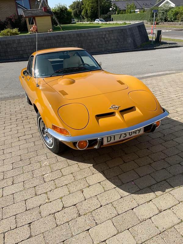 Gul Brugt 1971 Opel GT | 140.000 kr. - Billede 1/4