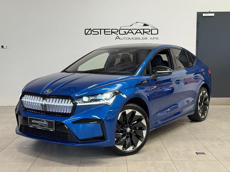 Blåmetal Brugt 2024 Skoda Enyaq iV SportLine SUV | 394.700 kr. (Fair pris) - Billede 1/4